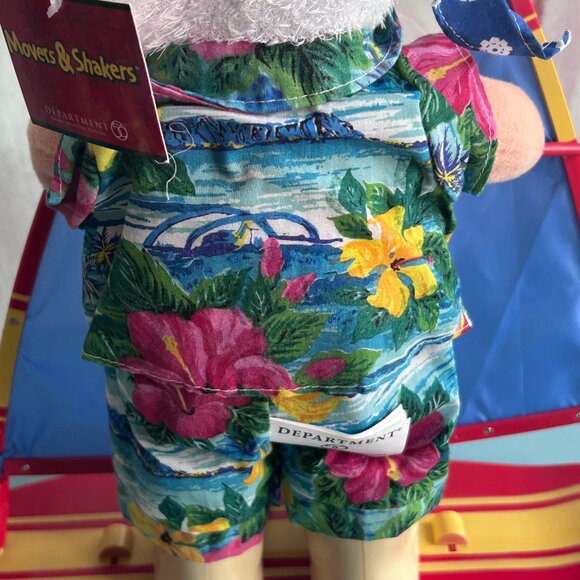 NWT Department 56 Tropical Wind Surfer Santa 14" Christmas Animated Vintage - Picture 7 of 16